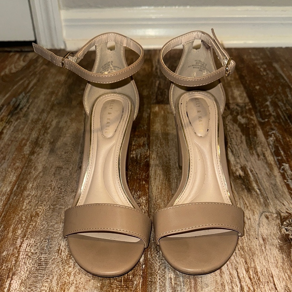 Kelly & Katie Tan Ankle Strap Heels